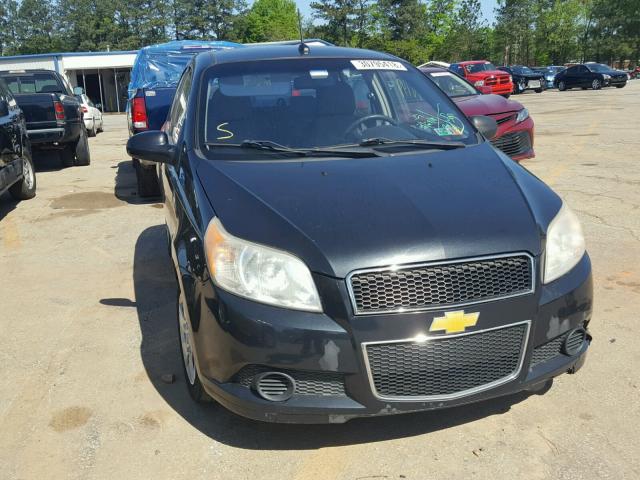 KL1TD66E69B619864 - 2009 CHEVROLET AVEO LS BLACK photo 9