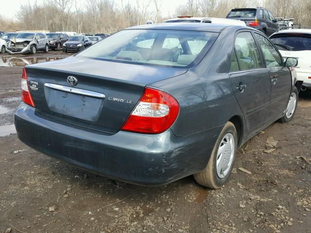 4T1BE32K64U275344 - 2004 TOYOTA CAMRY LE GREEN photo 4
