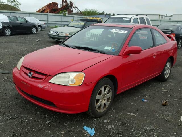 1HGEM22933L068542 - 2003 HONDA CIVIC EX წითელი ფოტო 2