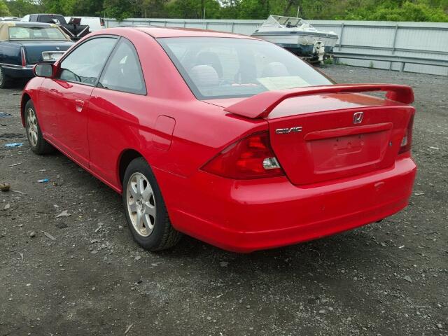 1HGEM22933L068542 - 2003 HONDA CIVIC EX წითელი ფოტო 3