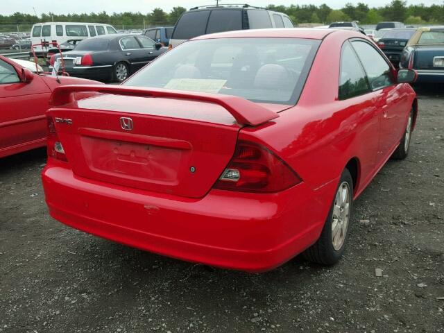 1HGEM22933L068542 - 2003 HONDA CIVIC EX წითელი ფოტო 4