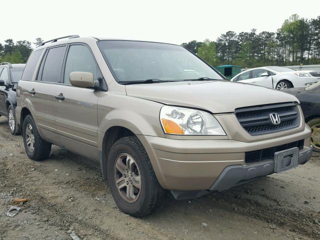 2HKYF18653H543965 - 2003 HONDA PILOT EXL GOLD photo 1