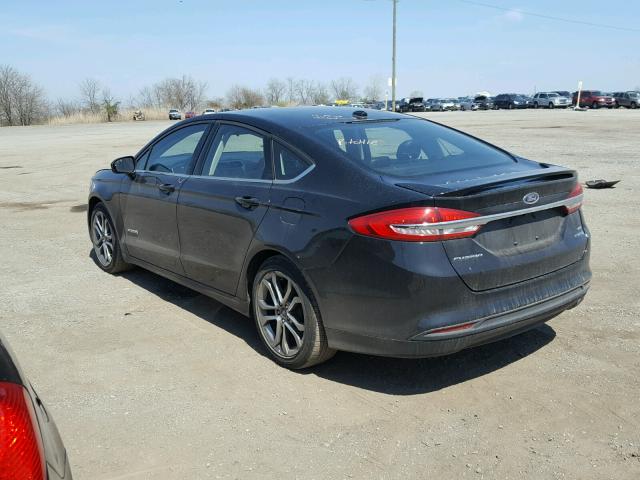 3FA6P0LU3HR223963 - 2017 FORD FUSION SE BLACK photo 3