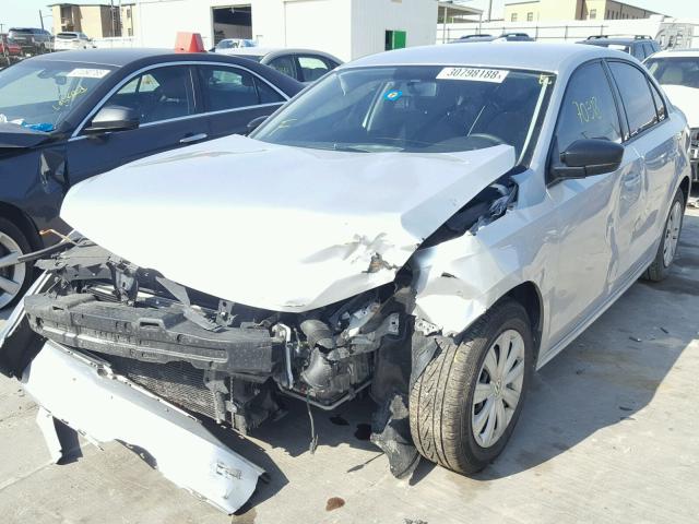 3VW2K7AJ0EM243294 - 2014 VOLKSWAGEN JETTA BASE 银色 照片 2
