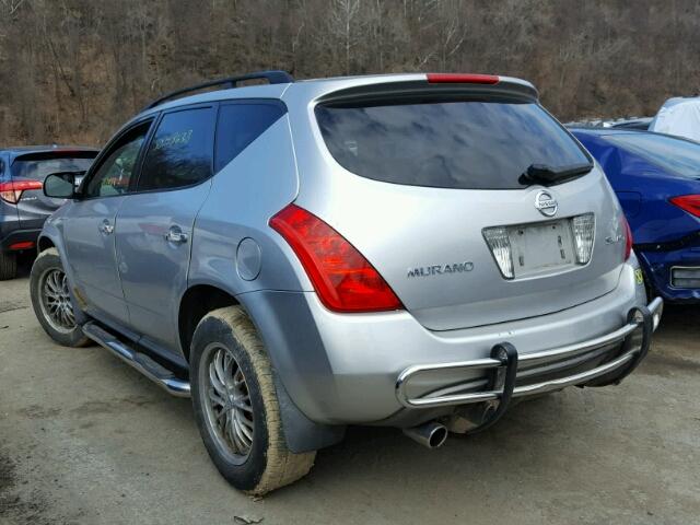 JN8AZ08W53W217262 - 2003 NISSAN MURANO SL GRAY photo 3