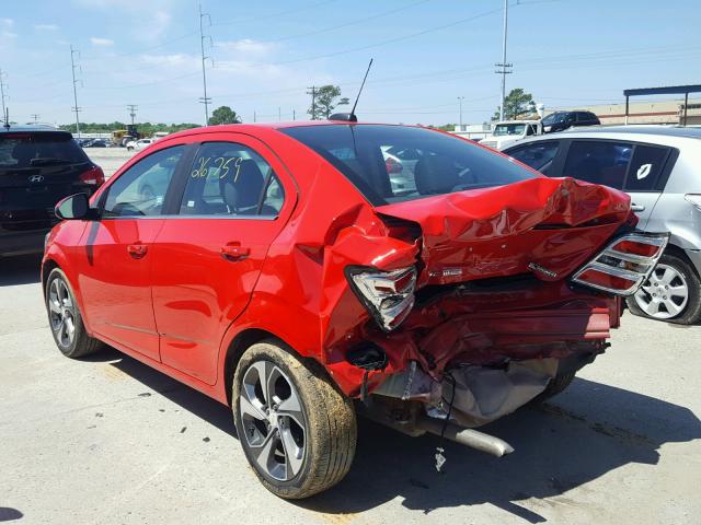 1G1JF5SB0H4141307 - 2017 CHEVROLET SONIC PREM RED photo 3