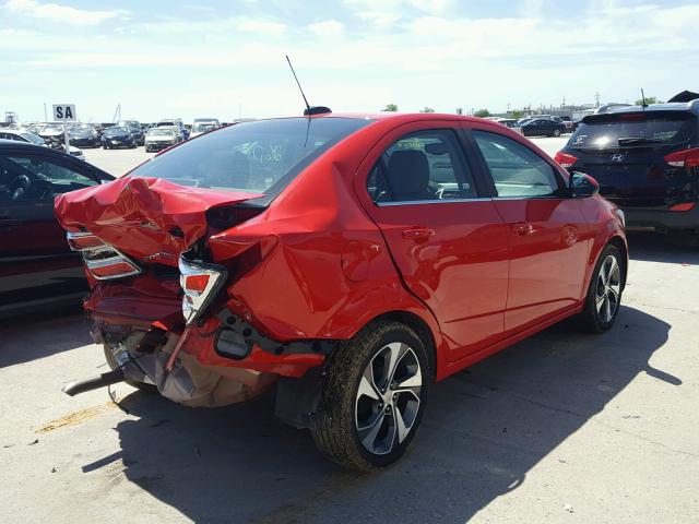 1G1JF5SB0H4141307 - 2017 CHEVROLET SONIC PREM RED photo 4