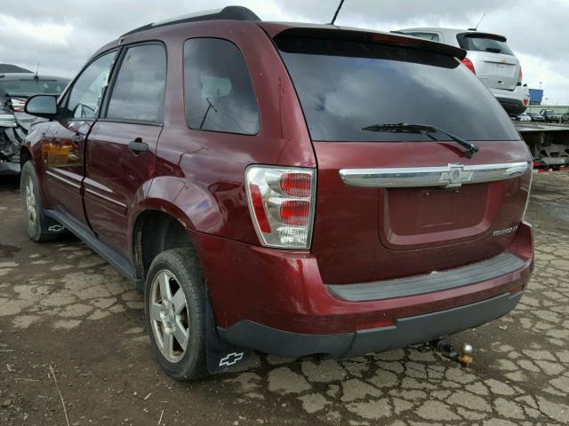 2CNDL13F876106580 - 2007 CHEVROLET EQUINOX LS BURGUNDY photo 3