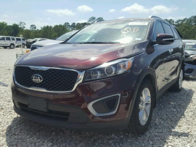 5XYPG4A35HG198350 - 2017 KIA SORENTO LX MAROON photo 2