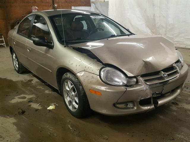 1B3AS56C62D620202 - 2002 DODGE NEON ES TAN photo 1