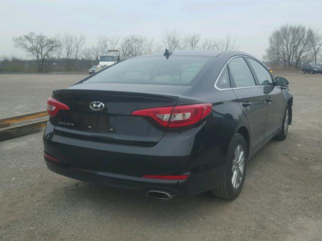 5NPE24AF5HH499628 - 2017 HYUNDAI SONATA SE BLACK photo 4