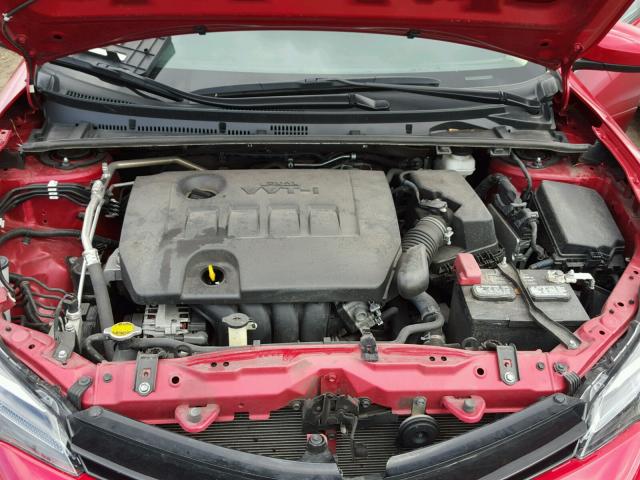 5YFBURHE3HP587216 - 2017 TOYOTA COROLLA L RED photo 7