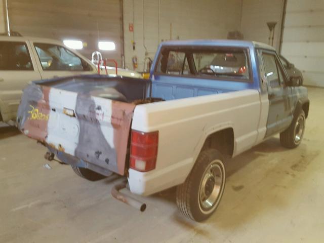 1JTHW6413HT093855 - 1987 JEEP COMANCHE BLUE photo 4