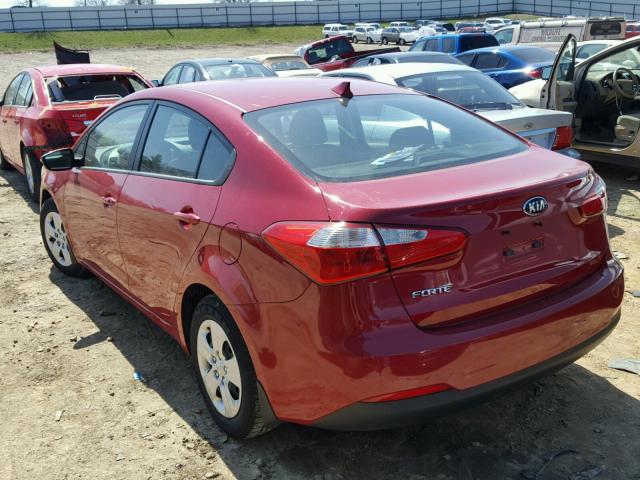 KNAFX4A61F5374626 - 2015 KIA FORTE LX RED photo 3