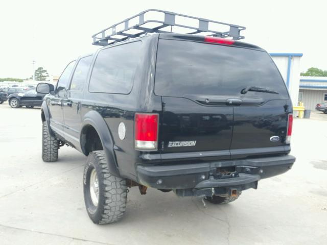 1FMSU43F52EC75644 - 2002 FORD EXCURSION BLACK photo 3