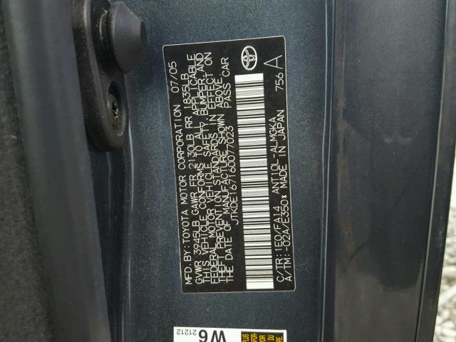 JTKDE167160077023 - 2006 TOYOTA SCION TC 石墨色 照片 10
