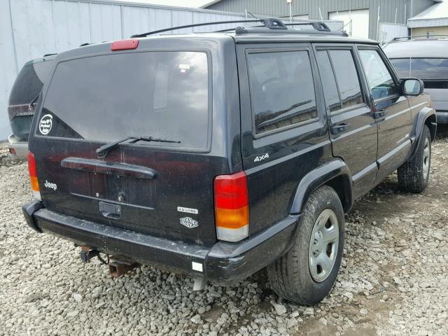 1J4FF58SXYL176909 - 2000 JEEP CHEROKEE C BLACK photo 4