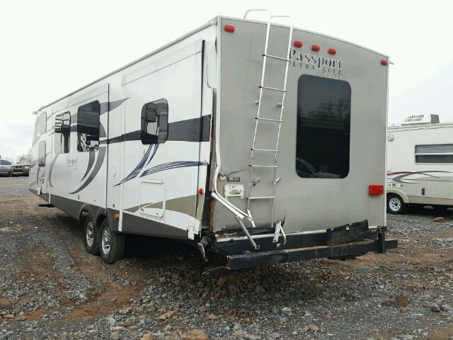 4YDT32F20ET412091 - 2014 KEYSTONE PASSPORT თეთრი ფოტო 3