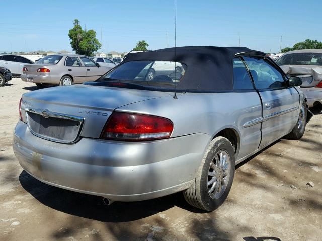 1C3EL65R23N543160 - 2003 CHRYSLER SEBRING LI SILVER photo 4