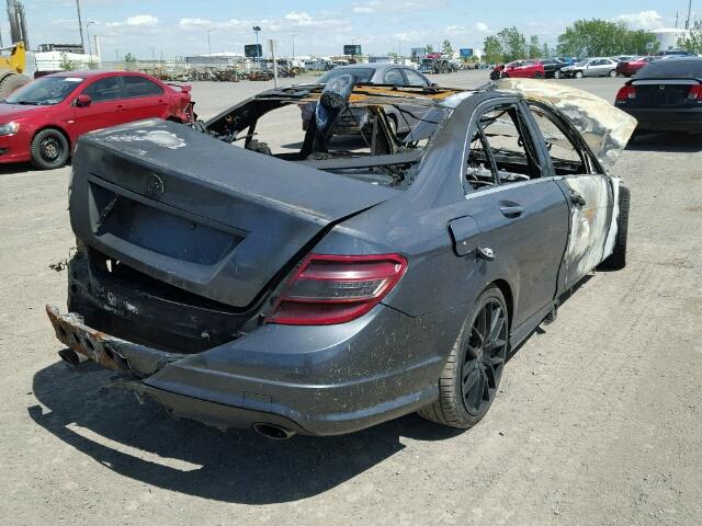 WDDGF87X58F083616 - 2008 MERCEDES-BENZ C 350 4MAT GRAY photo 4