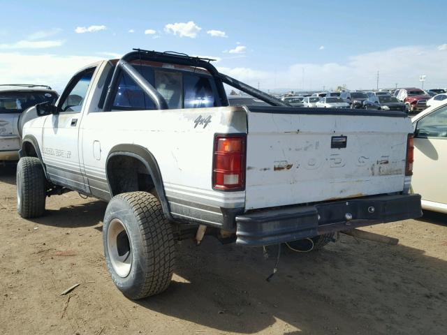 1B7GG66X9KS086708 - 1989 DODGE DAKOTA SPO WHITE photo 3