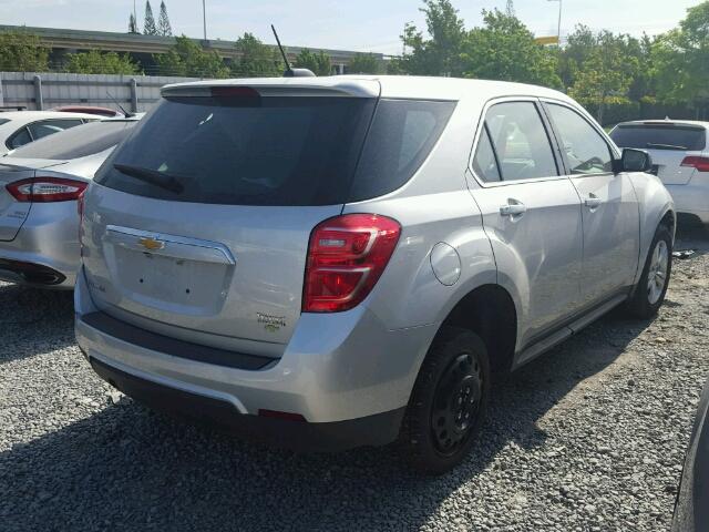 2GNALBEK9H1529827 - 2017 CHEVROLET EQUINOX LS SILVER photo 4