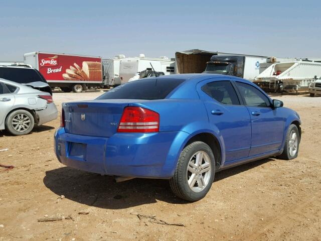 1B3LC56K18N670652 - 2008 DODGE AVENGER SX BLUE photo 4