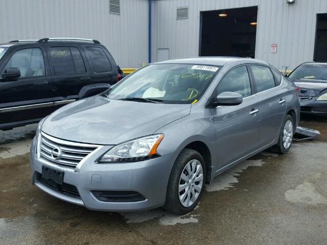 3N1AB7AP5EY236212 - 2014 NISSAN SENTRA SILVER photo 2