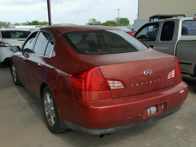 JNKCV51EX3M330374 - 2003 INFINITI G35 BURGUNDY photo 3