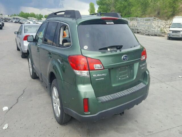 4S4BRDLC8B2349180 - 2011 SUBARU OUTBACK 3. GREEN photo 3