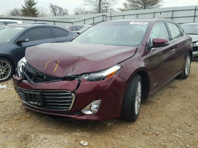 4T1BD1EB7FU047763 - 2015 TOYOTA AVALON HYB BURGUNDY photo 2