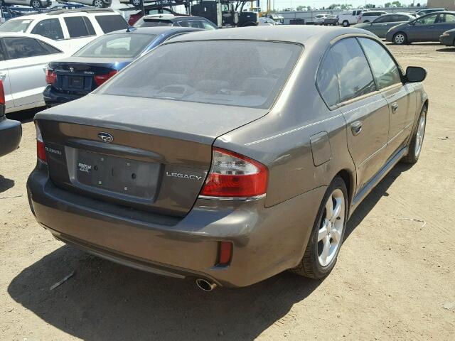 4S3BL626887206545 - 2008 SUBARU LEGACY 2.5 BROWN photo 4