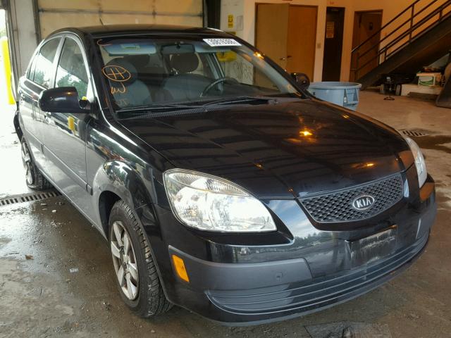 KNADE123366157363 - 2006 KIA RIO BLACK photo 1