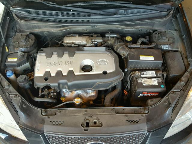 KNADE123366157363 - 2006 KIA RIO BLACK photo 7