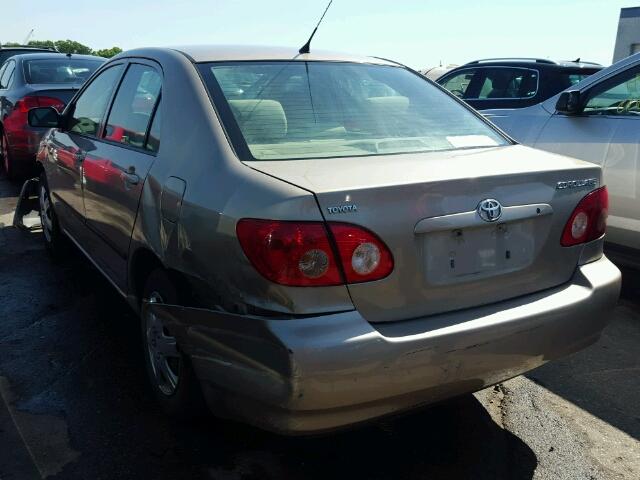 2T1BR32E05C381063 - 2005 TOYOTA COROLLA CE TAN photo 3