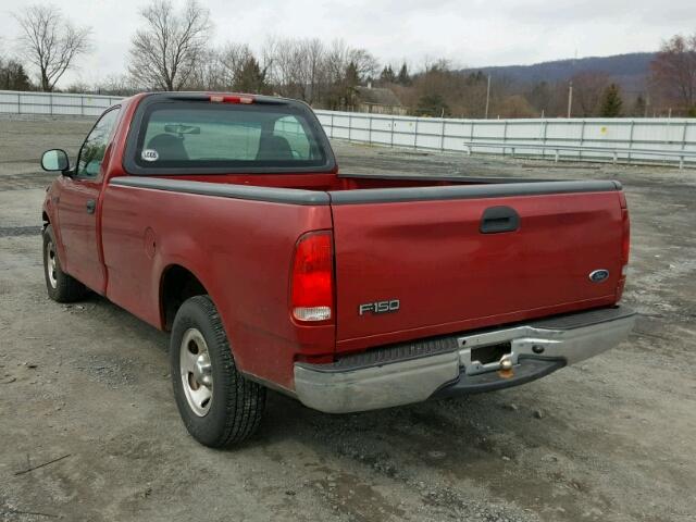 1FTRF17262NB31345 - 2002 FORD F150 BURGUNDY photo 3