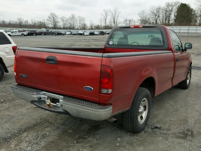 1FTRF17262NB31345 - 2002 FORD F150 BURGUNDY photo 4