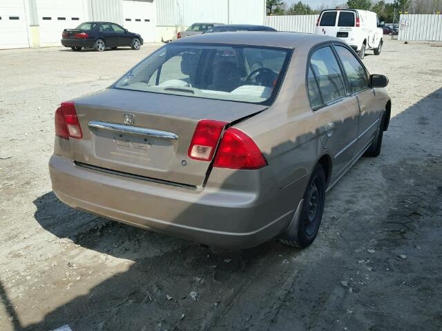 1HGES257X1L044395 - 2001 HONDA CIVIC EX TAN photo 4