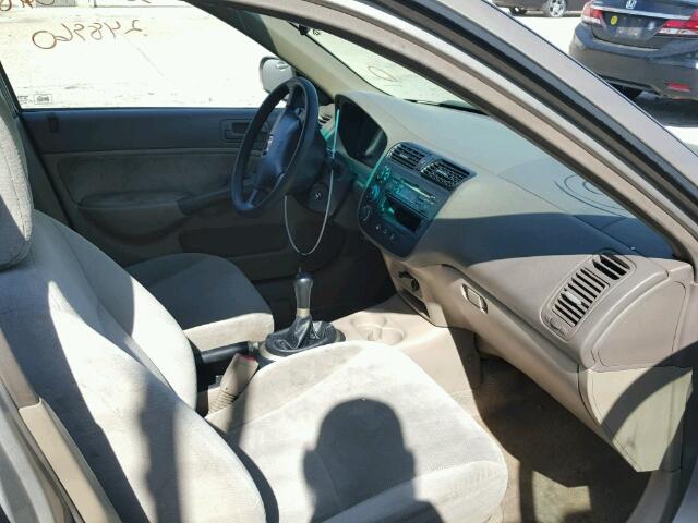 1HGES257X1L044395 - 2001 HONDA CIVIC EX TAN photo 5