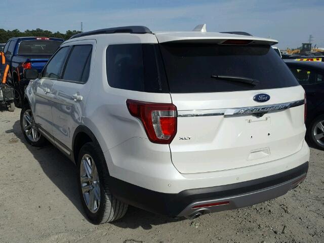 1FM5K7D86HGA22057 - 2017 FORD EXPLORER X WHITE photo 3