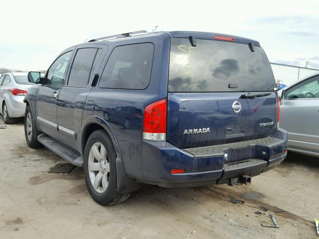 5N1AA0NC6AN604088 - 2010 NISSAN ARMADA SE BLUE photo 3