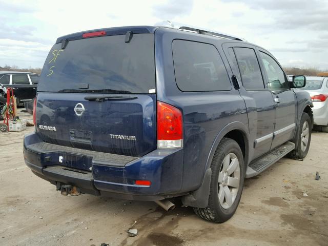 5N1AA0NC6AN604088 - 2010 NISSAN ARMADA SE BLUE photo 4