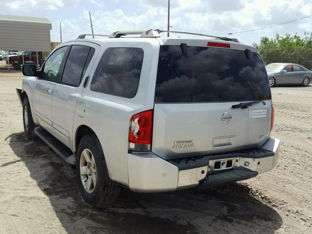 5N1AA08A74N704439 - 2004 NISSAN ARMADA SE SILVER photo 3