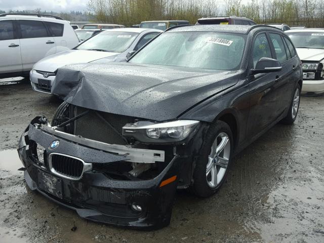 WBA3K5C55EKT33671 - 2014 BMW 328 D BLACK photo 2