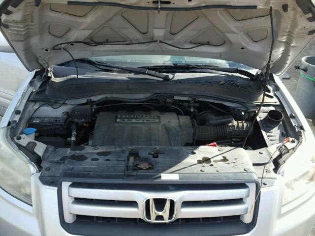 2HKYF18546H545444 - 2006 HONDA PILOT EX SILVER photo 7