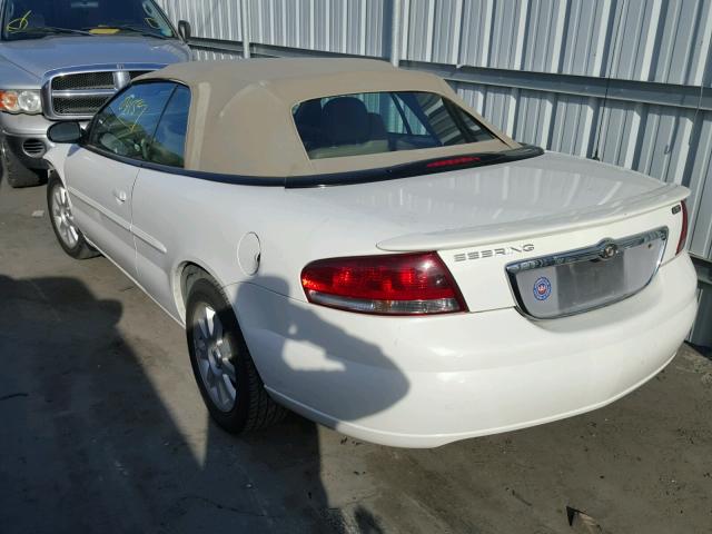 1C3EL75RX4N103095 - 2004 CHRYSLER SEBRING GT WHITE photo 3