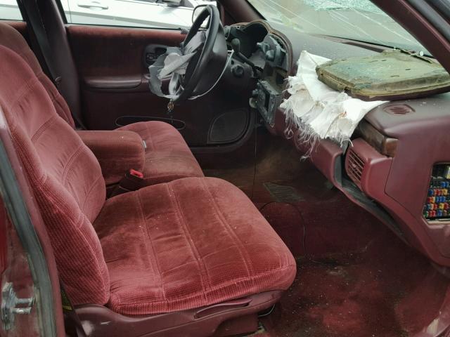 2G1WL52M8V1127551 - 1997 CHEVROLET LUMINA BAS MAROON photo 5