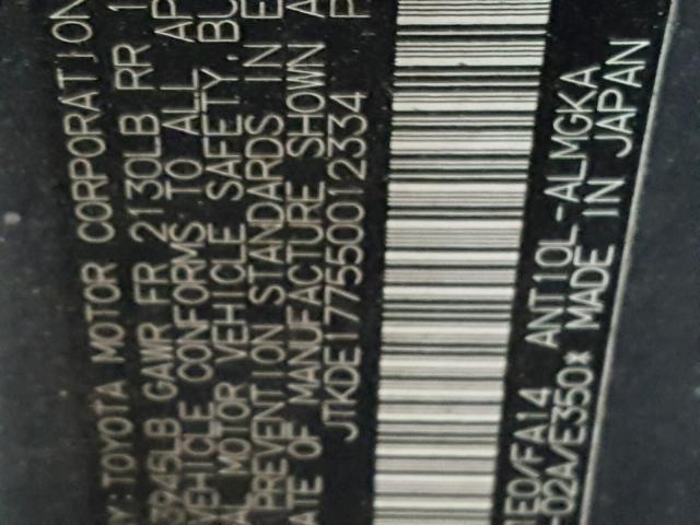 JTKDE177550012334 - 2005 TOYOTA SCION TC 石墨色 照片 10