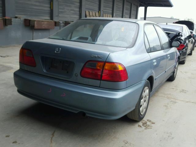 2HGEJ6610YH585015 - 2000 HONDA CIVIC BASE TEAL photo 4