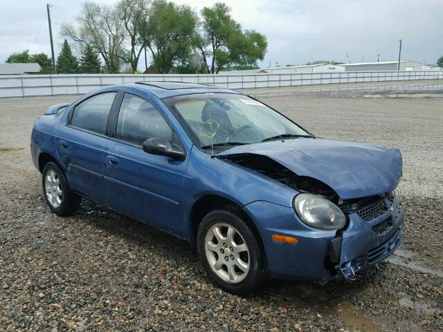 1B3ES56C33D258865 - 2003 DODGE NEON SXT BLUE photo 1